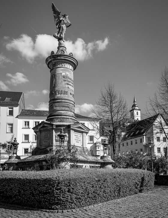 Siegessäule auf dem Siegburger Marktplatz