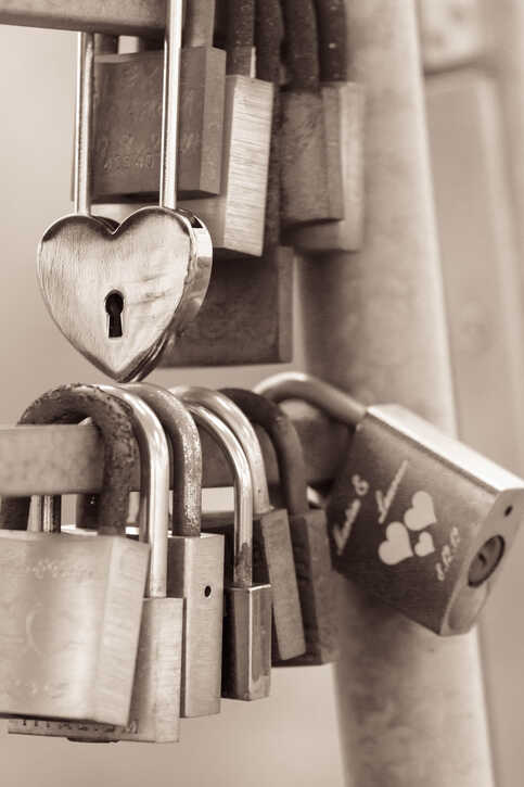 Love locks at Tiger and Turtle